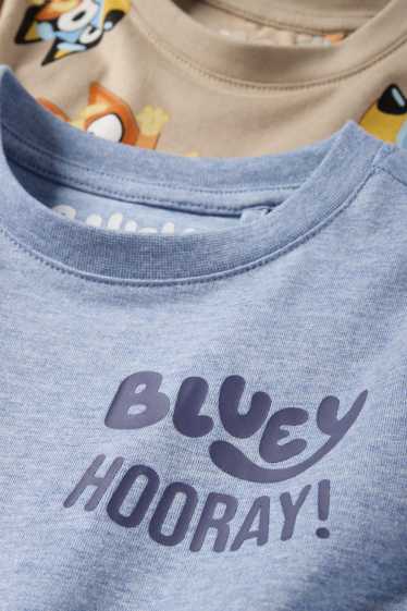Kinder Buben - Multipack 2er - Bluey - Pyjama - 4 teilig - blau / beige
