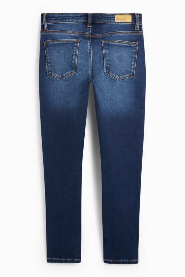 Kinder Mädchen - Skinny Jeans - Thermojeans - dunkeljeansblau
