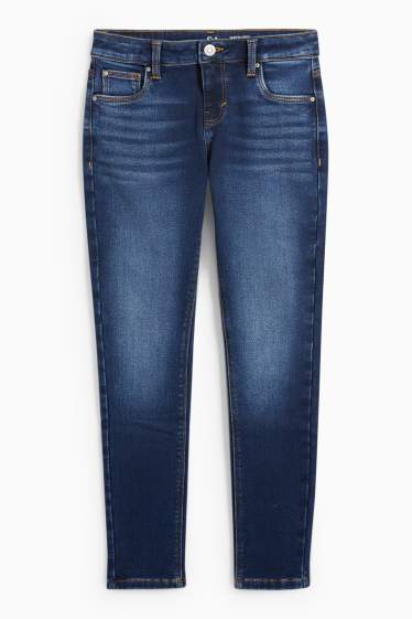 Kinder Mädchen - Skinny Jeans - Thermojeans - dunkeljeansblau