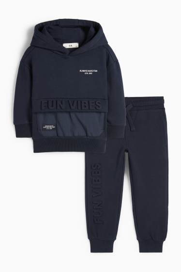 Kinder Jungen - Set - Hoodie und Jogginghose - 2 teilig - dunkelblau