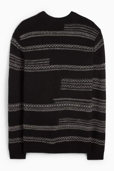 Herren - Pullover - gemustert - schwarz