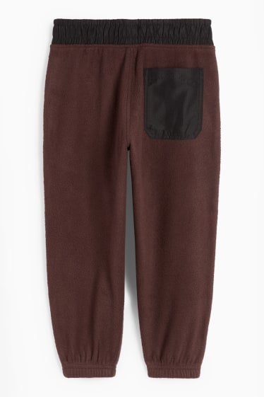 Kinder Jungen - Fleece-Cargo-Jogginghose - dunkelbraun