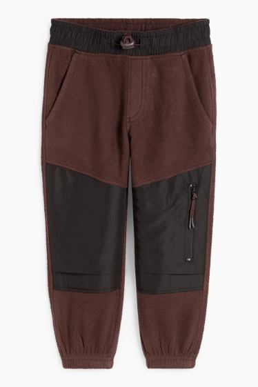 Kinder Jungen - Fleece-Cargo-Jogginghose - dunkelbraun
