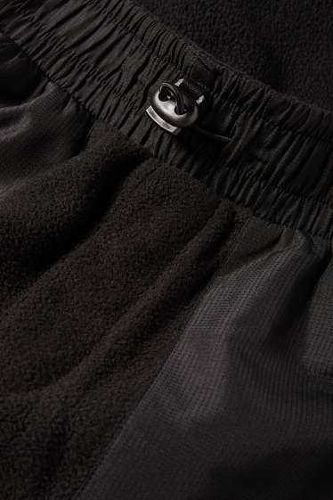 Nen - Pantalons de xandall cargo de teixit polar - negre