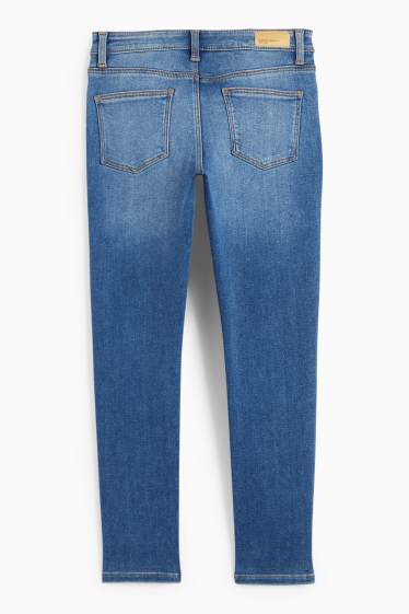 Children Girls - Skinny jeans - thermal jeans - blue denim