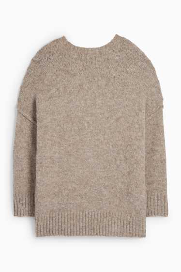 Damen - Pullover - beige