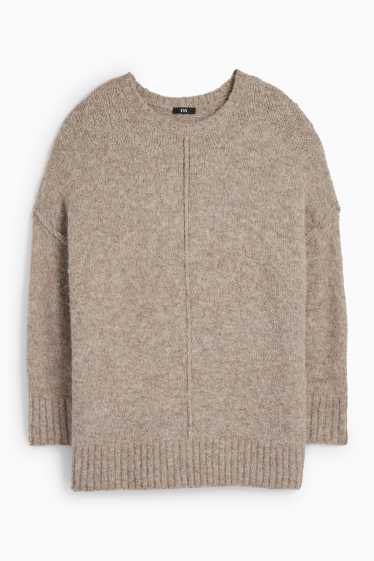 Damen - Pullover - beige