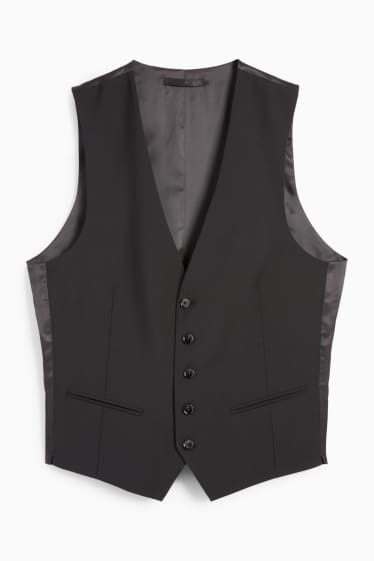 Pánské - Vesta - regular fit - Flex - vlněná směs - černá