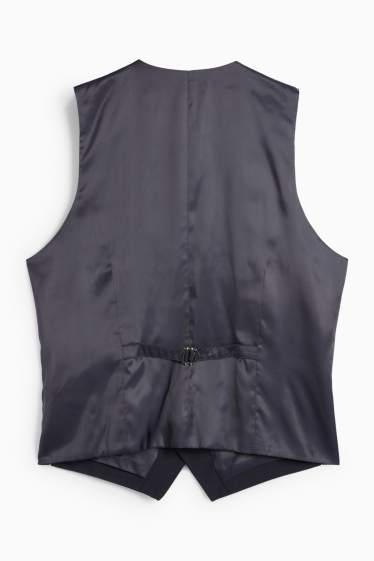 Pánské - Vesta - regular fit - Flex - vlněná směs - tmavomodrá