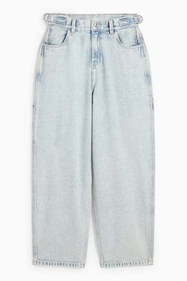 Děti - dívky - Balloon jeans - džíny - světle modré