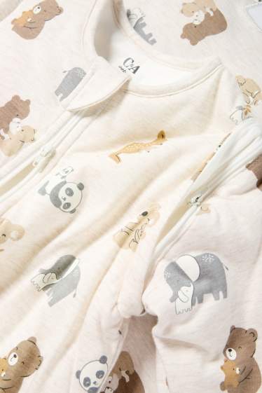 Baby Jungen - Wildtiere - Baby-Schlafsack - 18-36 Monate - hellbeige