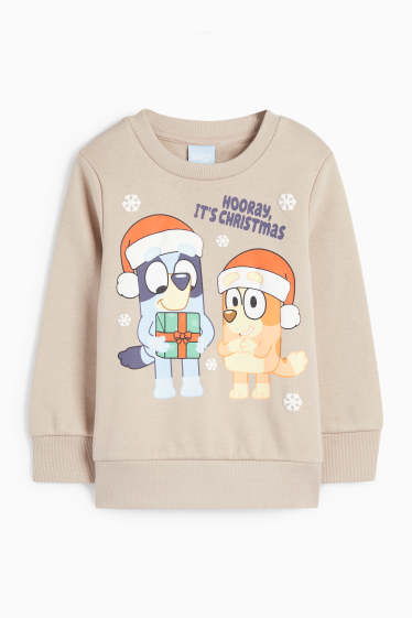 Bambini - Bluey - felpa natalizia - beige