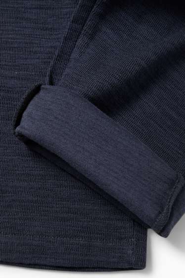 Children Boys - Joggers - textured - dark blue