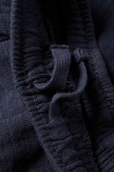 Children Boys - Joggers - textured - dark blue