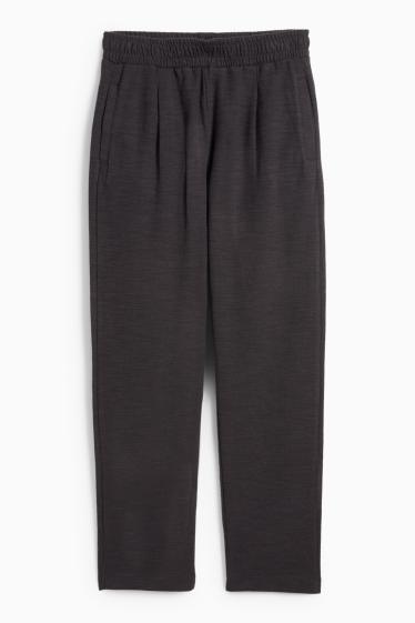 Children Boys - Joggers - textured - black