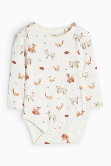 Miminka - chlapci - Divoká zvířata - outfit pro miminka - 2dílný - hnědá