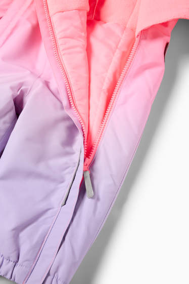 Enfants filles - Combinaison de neige bébé - imperméable - à motif - rose fluo