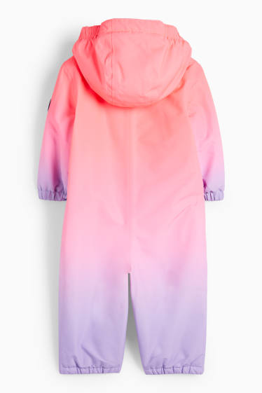 Enfants filles - Combinaison de neige bébé - imperméable - à motif - rose fluo