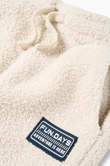 Enfants garçons - Pantalon de jogging en polaire - blanc crème
