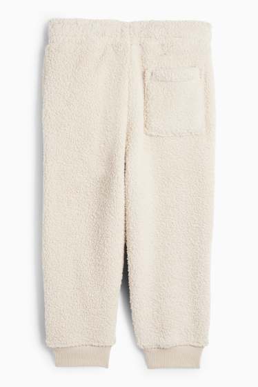 Enfants garçons - Pantalon de jogging en polaire - blanc crème