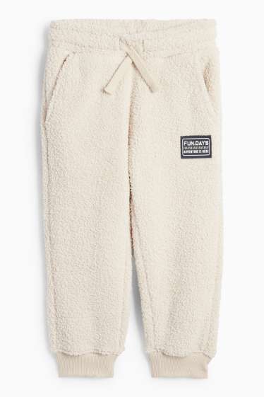 Enfants garçons - Pantalon de jogging en polaire - blanc crème