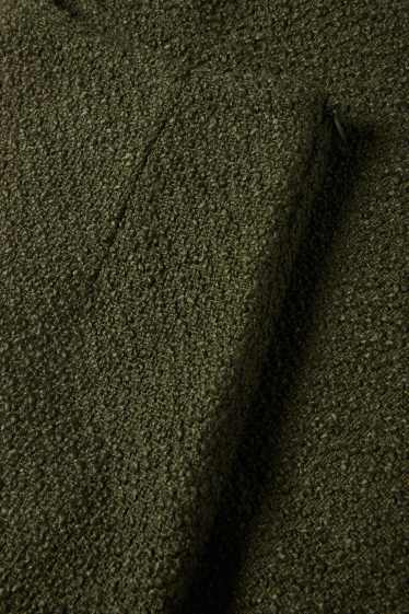 Damen - Bouclé-Minirock - dunkelgrün