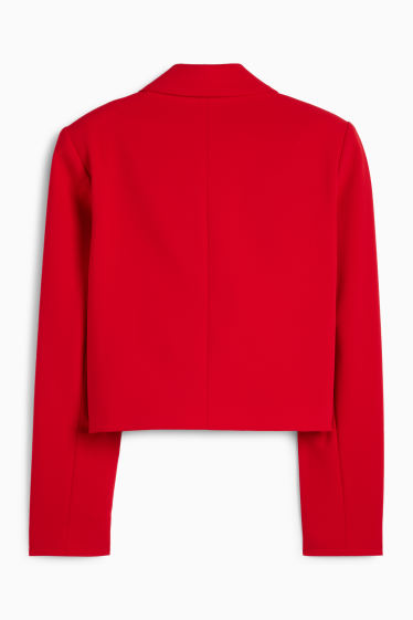 Women - Cropped blazer - fitted - red