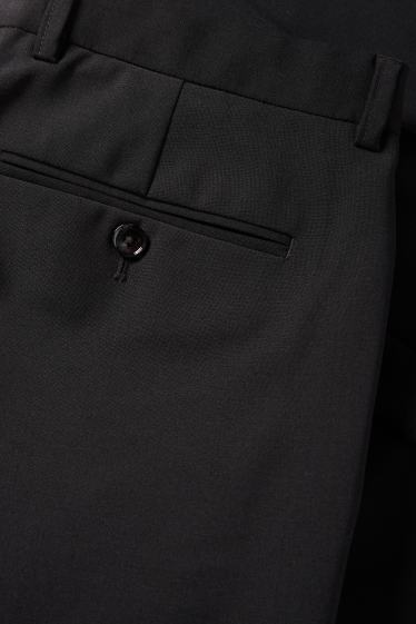 Bărbați - Pantaloni modulari - regular fit - Flex - amestec de lână - LYCRA® - negru