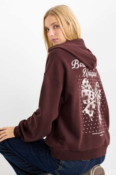 Dames - Hoodie - donkerrood