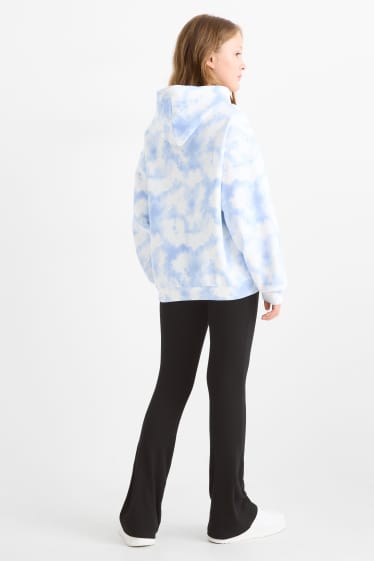 Enfants filles - Lilo & Stitch - ensemble - sweat à capuche et flared leggings - 2 pièces - bleu / noir