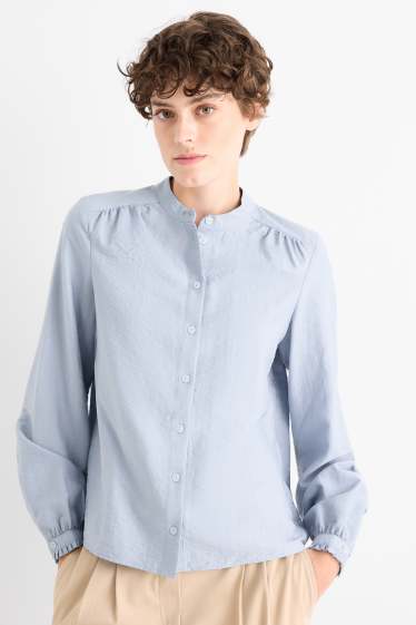 Damen - Bluse - hellblau