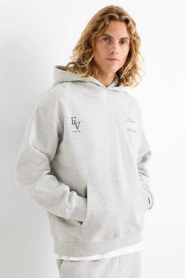 Herren - Hoodie - hellgrau-melange