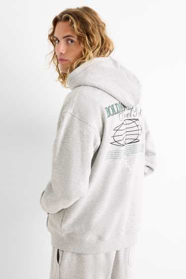 Herren - Hoodie - hellgrau-melange