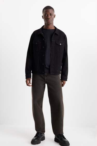 Pánské - Barrel jeans - džíny - hnědé