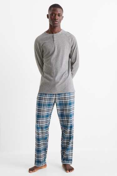 Home - Pijama amb pantalons de franel·la - gris