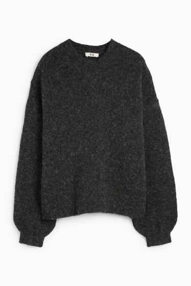 Damen - Pullover - dunkelgrau