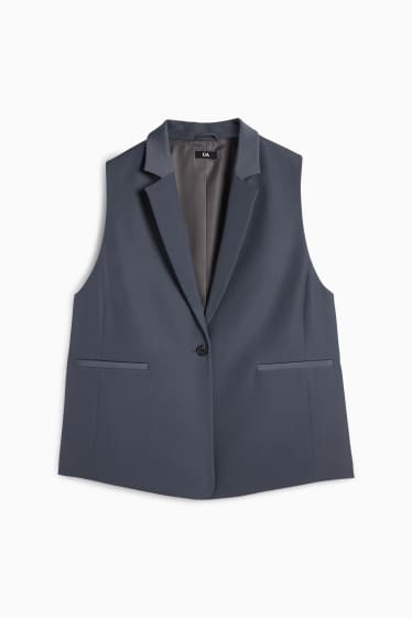 Dames - Business-gilet - straight fit - blauw