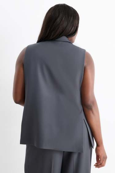 Dames - Business-gilet - straight fit - blauw