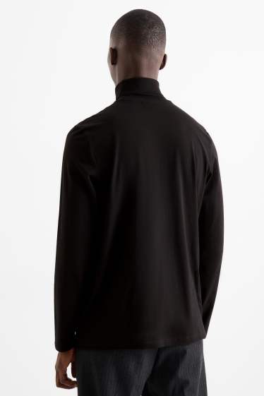 Herren - Rollkragenshirt - schwarz