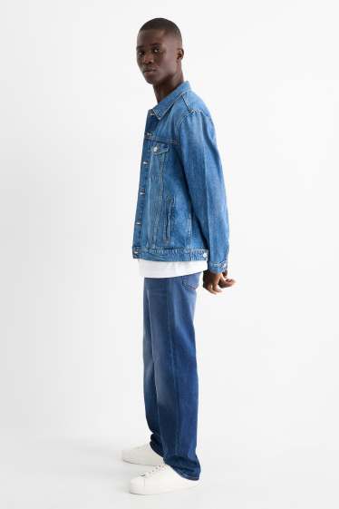 Men - Straight jeans - thermal jeans - LYCRA® - blue denim