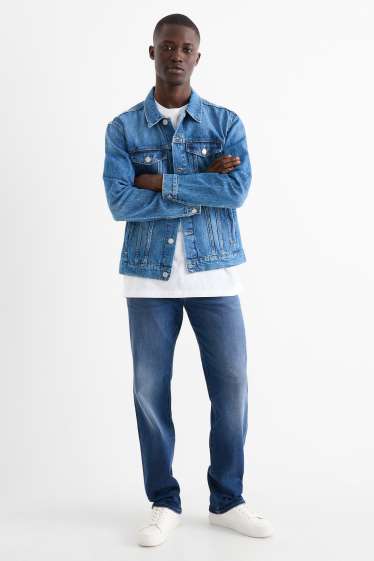 Men - Straight jeans - thermal jeans - LYCRA® - blue denim