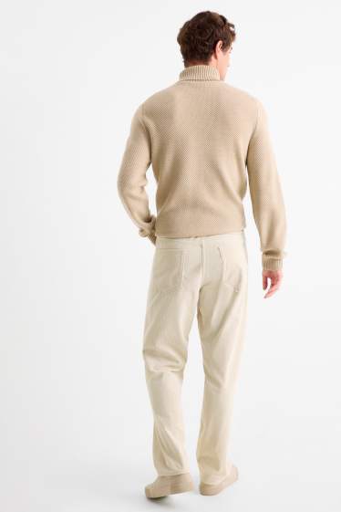 Hombre - Pantalón de pana - relaxed fit - beige claro