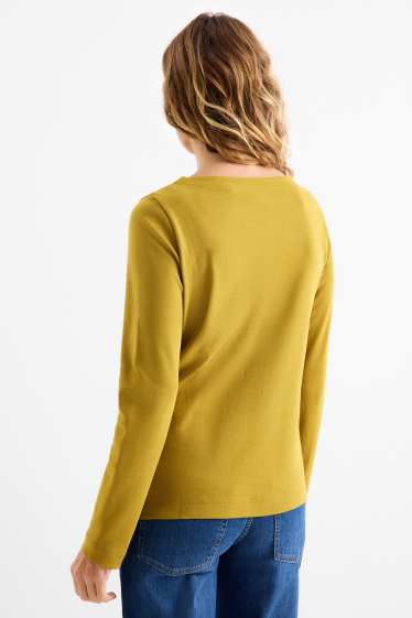 Femmes - Haut à manches longues - regular fit - jaune moutarde