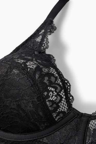 Dames - BH met beugels - zwart