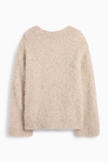 Mujer - Jersey - mezcla de alpaca - beige claro