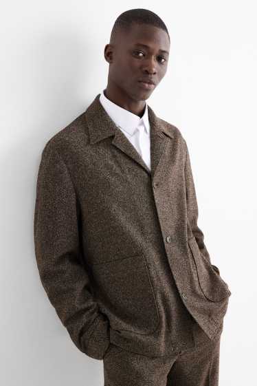 Bărbați - Sacou modular - regular fit - stretch - structurat - maro