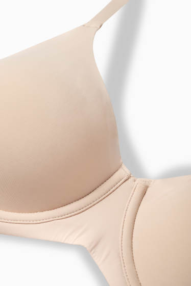 Dámské - Podprsenka s kosticemi - FULL COVERAGE - LYCRA® - světle béžová