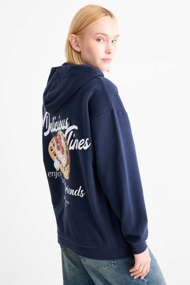 Dames - Hoodie - donkerblauw