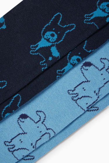 Kinderen: jongens - Set van 2 - hond - maillot - donkerblauw