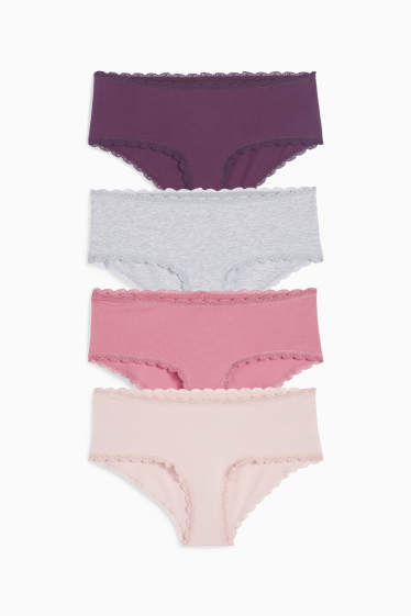 Donna - Confezione da 4 - coulotte - rosa